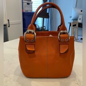 Tignanello Orange Leather Handbag